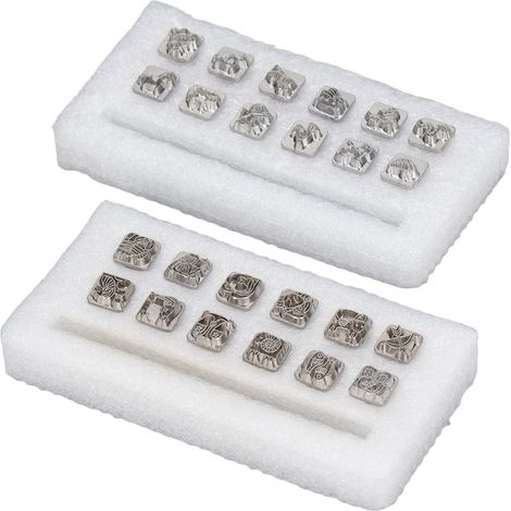 24 outils de marquage du cuir : 12 symboles animaux, 12 symboles de constellations. Tampons en acier allié pour vestes, valises et ceintures. (1/5)