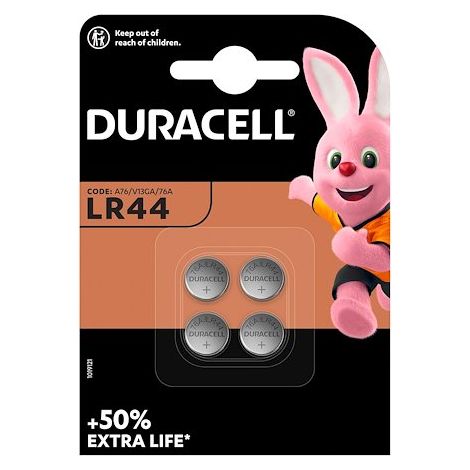 Piles Duracell Lr44 (x4) Longue Durée Pour Appareils Spéciaux - Duracell (1/4)