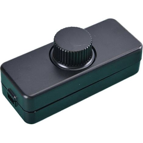 Variateur LED réglable 220 V, interrupteur à bouton, contrôleur de variation d'intensité, noir (1 pièce) (1/5)