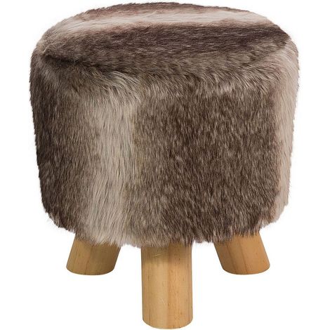 Hocker TOPEKA Webpelz Braun (1/5)