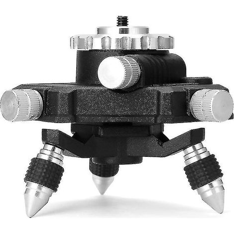 360° drehbare Stativhalterung aus Aluminiumlegierung mit 1/4"-Anschluss und Feineinstellung für Laser-Nivelliergerät – 2 (1/3)