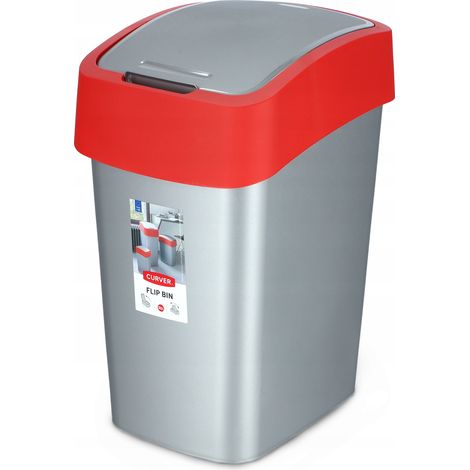 Curver Flip Bin 50L Abfallbehälter, rot