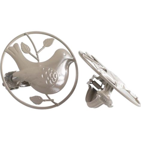 Lot de 2 Embrasses de Rideau "Passero" 8cm Taupe (1/4)