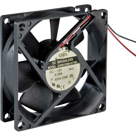ADDA AD0824HB-C71(N) Ventilateur axial 24 V/DC (L x l x H) 80 x 80 x 20 mm Y694451 (1/2)