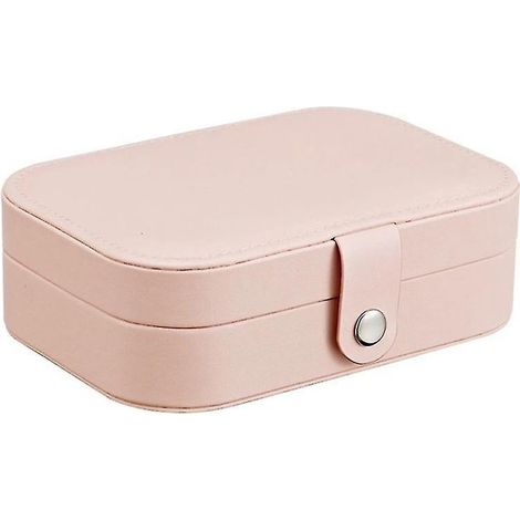 Boîte à bijoux de voyage en similicuir PU, petite boîte de rangement pour bagues, boucles d'oreilles, colliers et bracelets, idéale pour les voyages. Coffret cadeau pour femmes et filles. (1/5)