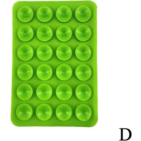 Support de coque de téléphone à ventouse adhésive, accessoire de téléphone en silicone adhésif vert