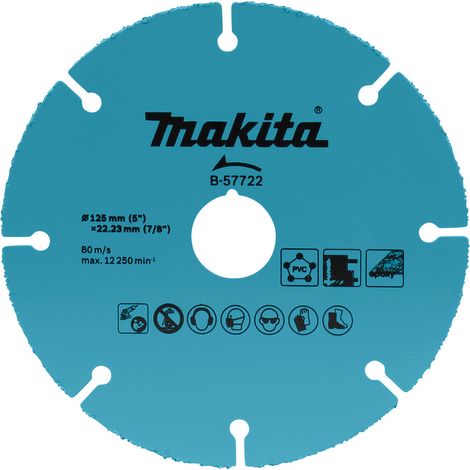 B-57722 Disco de Carburo de Tungsteno 125 mm (1/2)