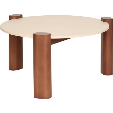 Table Basse Design "Jilani" 85cm Beige