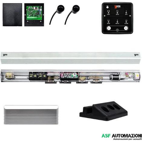Kit Automazione automatica per porta scorrevole 1 anta con peso Max 150kg - modello GEMINI ADVANCE 607/3570K