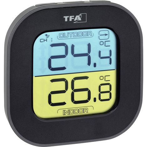 TFA Dostmann FUN Funk-Thermometer Schwarz 30.3068.01