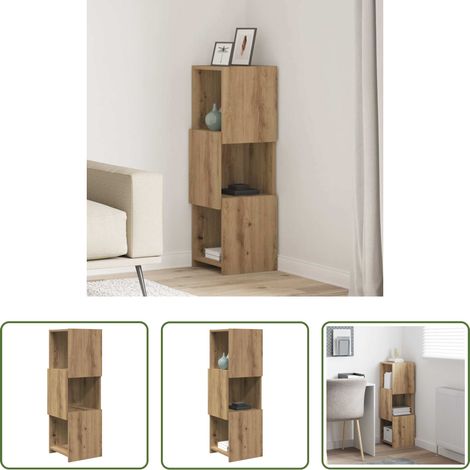 vidaXL Eckschrank Artisan-Eiche - Eckschrank Artisan-Eiche 30,5x30x95cm Holzwerkstoff (1/5)