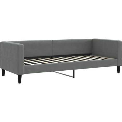 Lit de repos gris foncé 80x200 tissu (1/5)