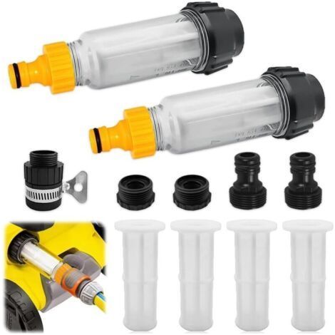 3/4-Zoll-Vorfilter für Gartenschläuche mit Filterkartuschen und Schnelladaptern, kompatibel mit Hochdruckreinigern, Gartenpumpen und Bewässerungssystemen Anti-Kalk- und Ablagerungsfilter (1/5)