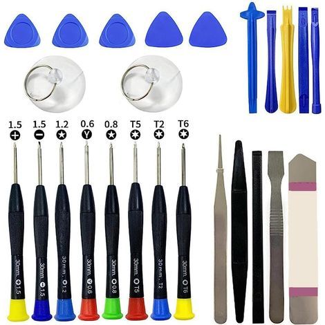 Kit d'outils de réparation de téléphone 25 en 1, kit de réparation avec jeu de tournevis magnétiques pour le démontage et la réparation de smartphones (1/5)