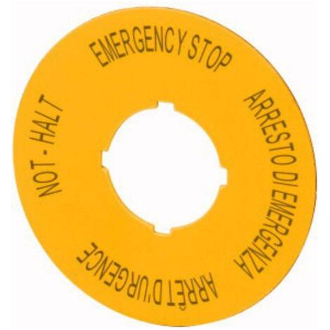 Plaquette de repérage Eaton M22-XAK11 121085 (Ø x H) 90 mm x 90 mm NOT-HALT (de, en, fr, it) jaune 1 pc(s)