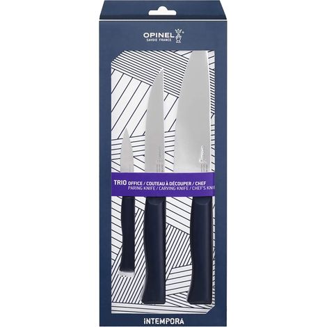 Opinel Trio Intempora Coffret de couteaux de cuisine acier (1/4)