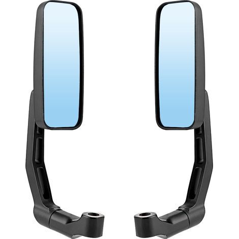 Schwarze, blendfreie Motorradspiegel aus Aluminium, 2er-Packung, individuell anpassbare, wendbare Seitenspiegel (1/5)