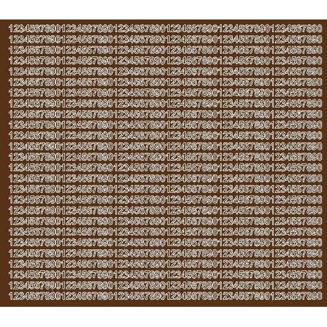 Autocollants chiffres 5 mm marron brillant (1/2)