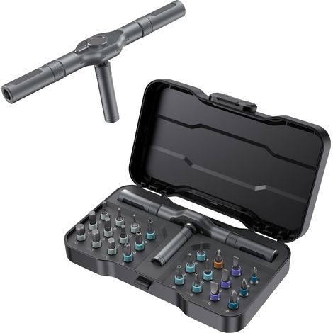 Tournevis de Précision 24 en 1 Magnétique Mini Set de Tournevis avec Boîte de Rangement pour Réparation Électronique, PC, Smartphone, Montre, Lunettes (1/5)