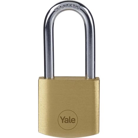 LUCCHETTO RETTANGOLARE ARCO LUNGO mm 40 - cifratura unica  - YALE