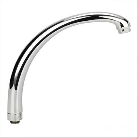 Ersatzauslauf für Küchenspülen-Mischbatterie, hoher Auslauf, Chrom, 15 cm - (1/5)