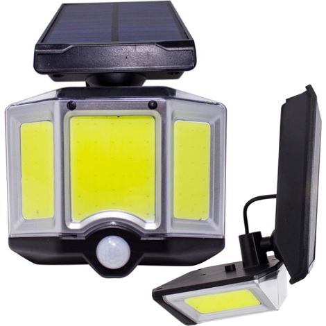 Lámpara solar LED con sensor de movimiento y crepuscular (1/5)
