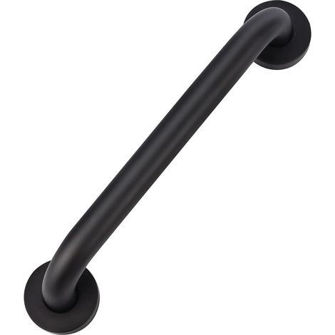 Barre D'appui Salle de Bain, 40 cm Antidérapante en Acier Inox 201 Barre D'appui de Sécurité Noir Huilé Main Courante pour Baignoire WC Cuisine Chambre Douche, Vis Dissimulée Fixation murale (1/5)