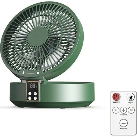 Beyamis Ventilateur table mural oscillant - Rechargeable télécommande 3 vitesses (1/5)