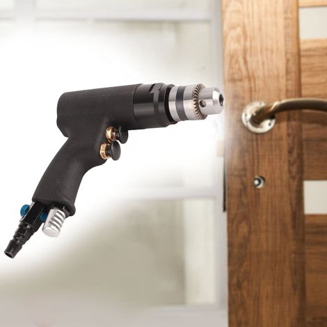 Perceuse pneumatique en alliage d'aluminium, rotation avant/arrière, perceuse pneumatique industrielle, forets de 1,5 à 10 mm (3/8 po), 1 500 tr/min (1/5)