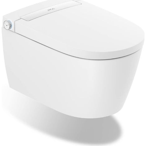 Mila WC japonais suspendu chauffant en céramique sans bride, ECO 3/4,5 L, sortie horizontale, blanc (H8215230000001) (1/5)