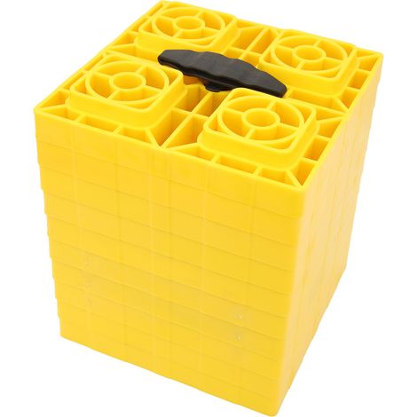 Lot de 10 cales de mise à niveau pour camping-car, avec patins antidérapants et sac de rangement, pour la mise à niveau des roues simples et doubles. (1/5)