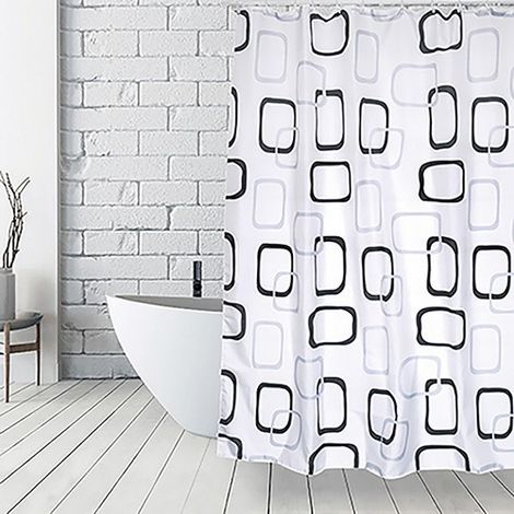 TENDA PER DOCCIA TESSUTO IN POLIESTERE VINTAGE cm 180x200