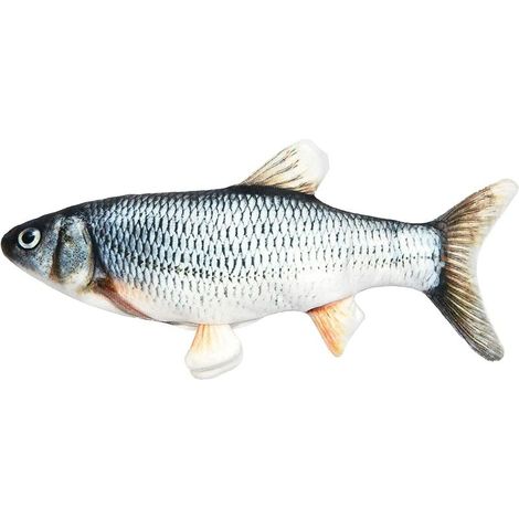 Jouet Poisson Électronique Interactif pour Chats - Jouet Électrique Mou, Sac Herbe à Chat Rechargeable - Peluche Lavable, 3 Vitesses, Câble USB - Jeu Stimulant de Chasse pour Chaton (1/5)