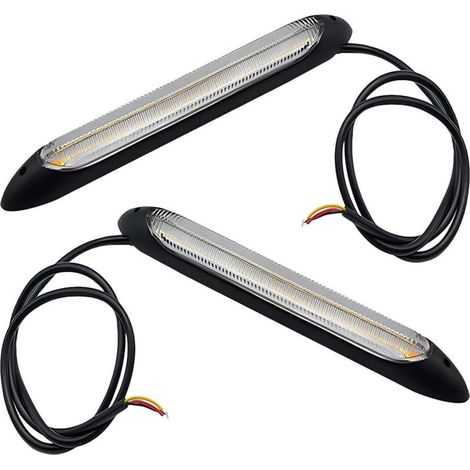 Stück LED-Auto-Tagfahrlichter, schwarzer PVC-Lichtstreifen (1/5)