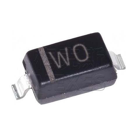 Changdian BZT52C24 chip diode, screen-printed WO SOD-123, 24V 0.5W surface mount voltage regulator diode, electronic component, 5 units shipped.