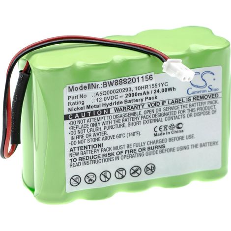 vhbw 1x Batterie compatible avec Siemens IC60, Sintony IC60-W-10 système d'alarme (2000mAh, 12V, NiMH) (1/3)