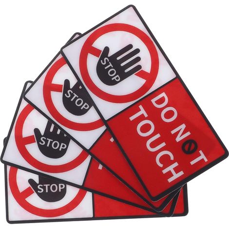 Étiquettes adhésives en vinyle « Ne pas toucher » pour équipements, autocollants de sécurité (1/5)