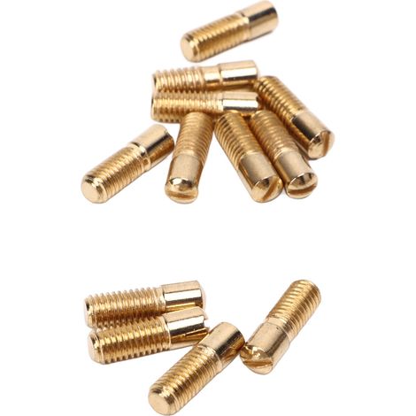 12 Stück Metall-Befestigungsschrauben für Single- und Doppelspulen-Tonabnehmer an E-Gitarren, M5, Gold (1/5)