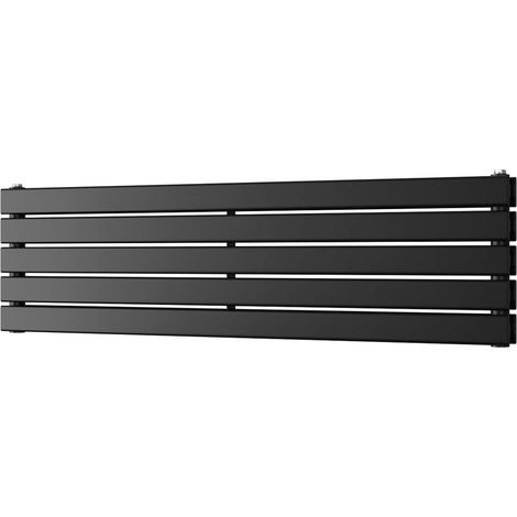 Typhoon Axis - Black Horizontal Radiator H340mm x W1200mm Double Panel