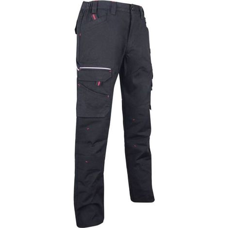 Pantalon de travail multipoches tissu Canvas Noir - 1425 BASALTE - LMA - taille 58