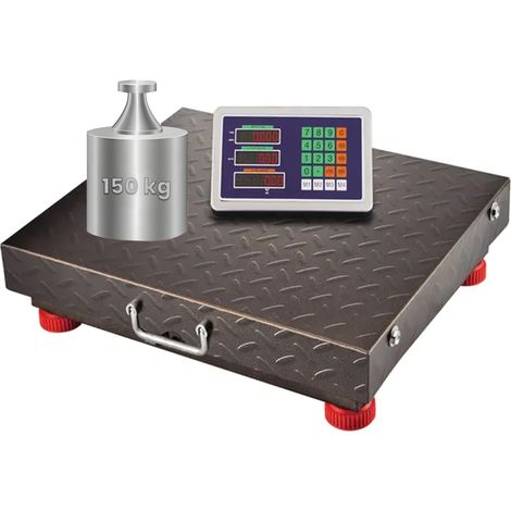 Bilancia a piattaforma wireless, 150 kg, bilancia avanzata, funzione tara, display LED HDWR wagPRO-W150