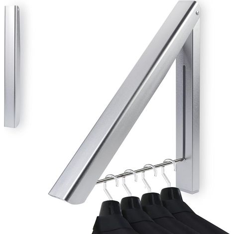 Cintre Pliables, bedee Cintre Mural Pliant, Organisateur de Stockage de Vêtements pour La Blanchisserie Salle de Bains Buanderie Chambre à Coucher Garde-robe (1/4)