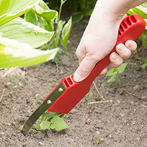 Herramienta manual desherbar asa: removedor raíces ergonómico asa acero inoxidable, desherbador (24, 24 cm (1/5)
