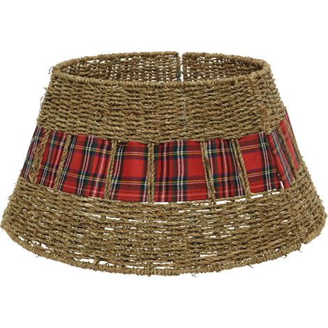 Copribase en rattan pour arbre de Noël avec nastro Ø70 x H28 cm (1/2)