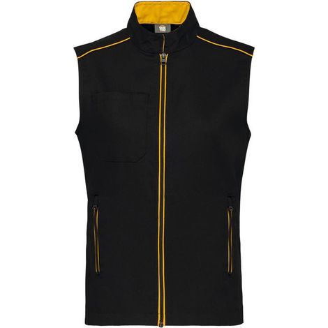 Gilet da lavoro senza maniche DayToDay WK. Designed To Work Nero / Giallo L (1/3)