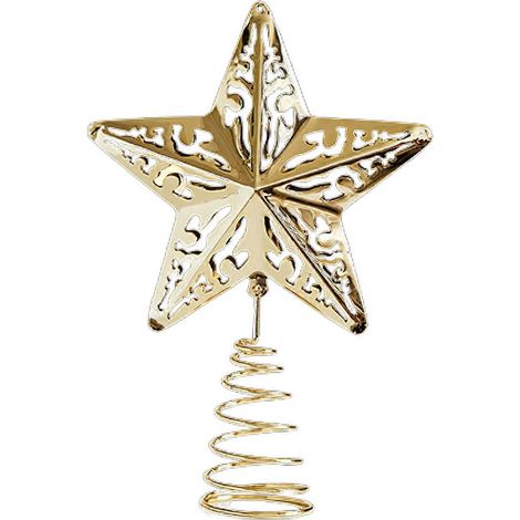 Festliche Weihnachtsbaumspitze aus Eisen, fünfzackiger Stern – die perfekte Ergänzung für festliche Stimmung (1/5)