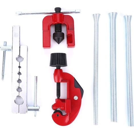 Extenseur de tubes en acier avec Kit d'outils d'évasement à ressort, 6 pièces, pour l'entretien du condenseur (1/5)