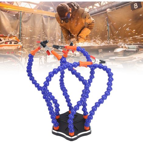 Établi de soudage multifonctionnel à six griffes en alliage d'aluminium, accessoires pour modèles réduits d'avions, contrôleur de vol, accessoires pour drones de course FPV (1/5)