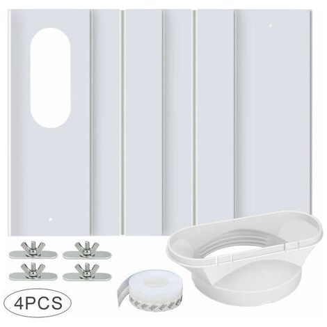LaBlanc – Kit de ventana para aire acondicionado portátil, con acoplador universal, panel de PVC reforzado ajustable, sello de ventana, kit de ventilación de ventana para aire acondicionado deslizante