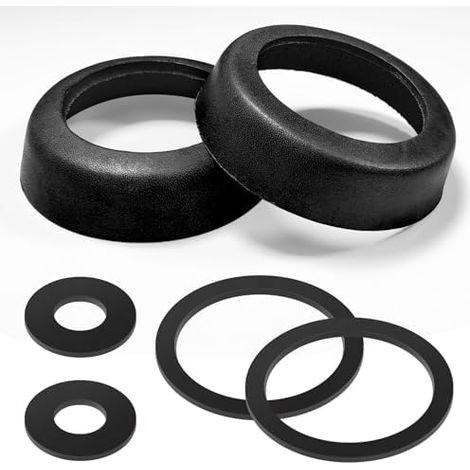 2 Sets de Joints en Cuir pour Pompe à Eau Type 75, Manchette En main et jardin (Noir) Noir -